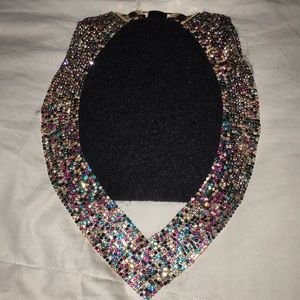 Elegant multi-stone V necklace